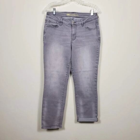 Old Navy The Rock Star Mid Rise Skinny Jeans Gray Denim Women Size 10 Stretch - Picture 2 of 8